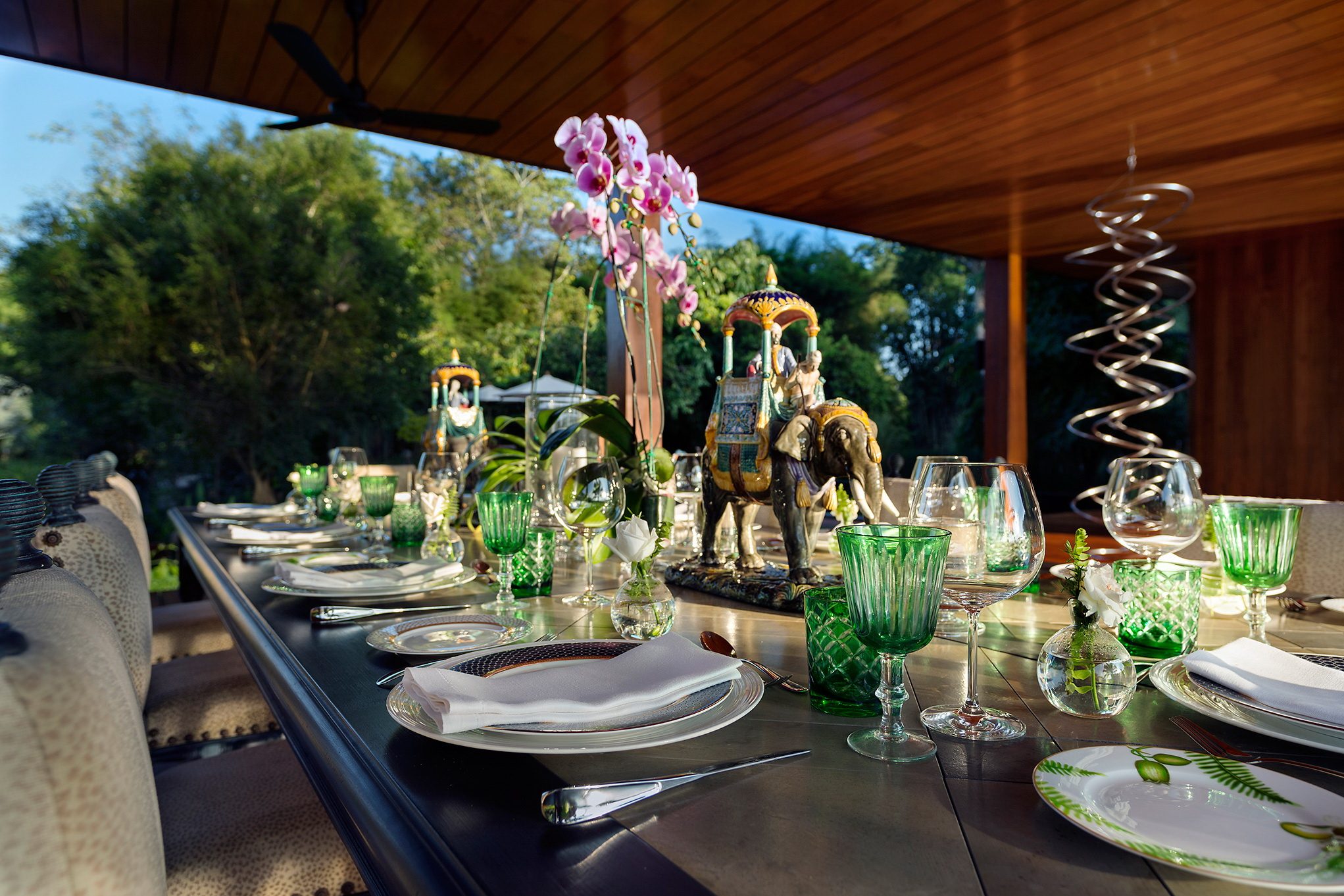 Dining at Main Villa-detail